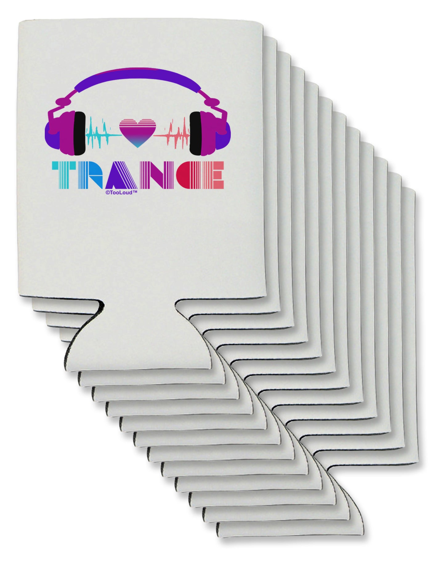 Heart Trance Can / Bottle Insulator Coolers-Can Coolie-TooLoud-12-Davson Sales