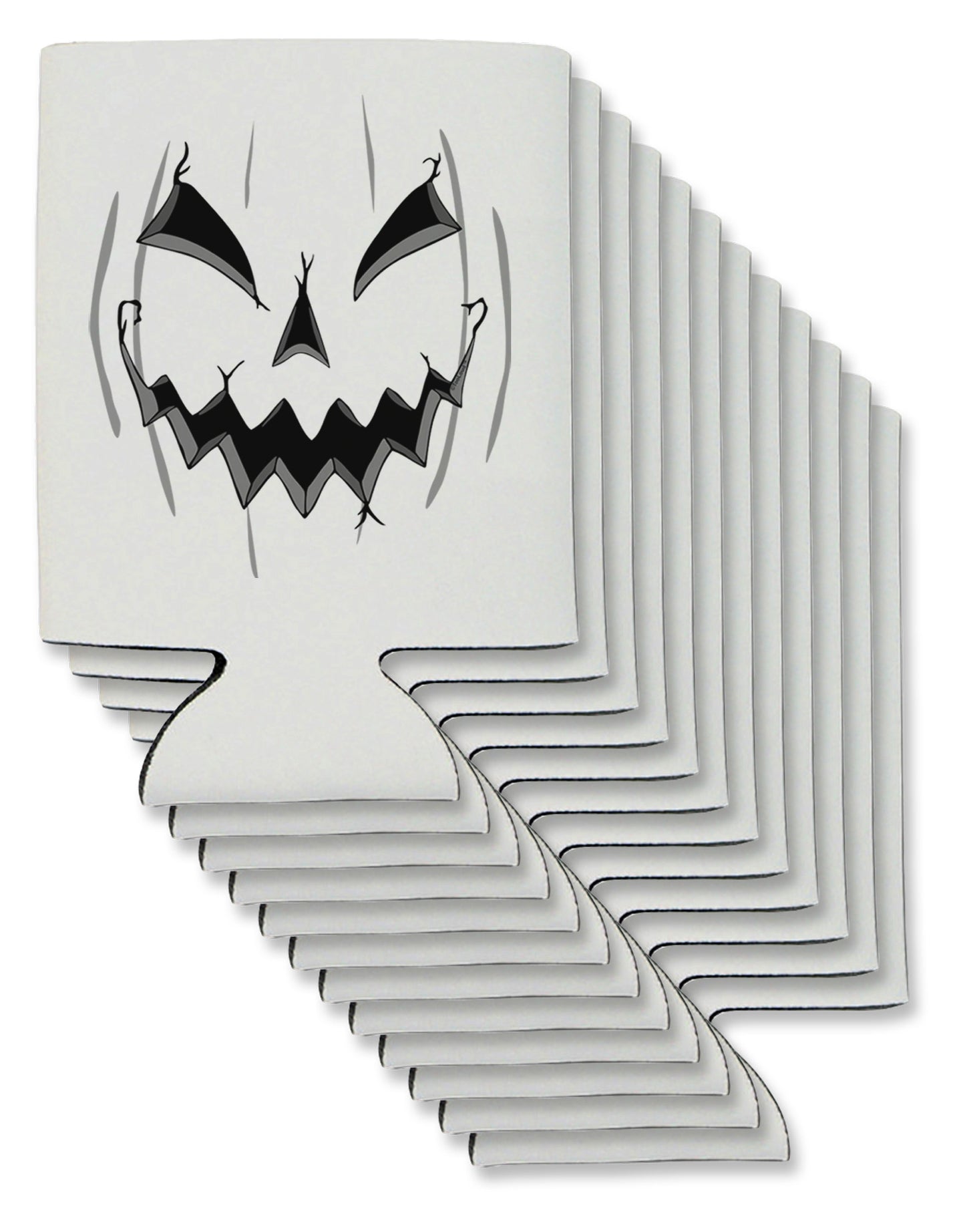 Halloween Scary Evil Jack O Lantern Pumpkin Can / Bottle Insulator Coolers-Can Coolie-TooLoud-12 Pieces-Davson Sales