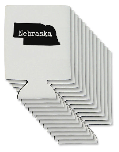 Nebraska - United States Shape Can / Bottle Insulator Coolers by TooLoud-Can Coolie-TooLoud-12-Davson Sales