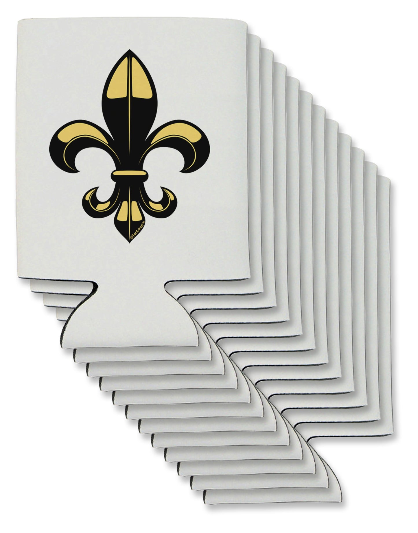 Golden Fleur de Lis Can / Bottle Insulator Coolers-Can Coolie-TooLoud-12-Davson Sales