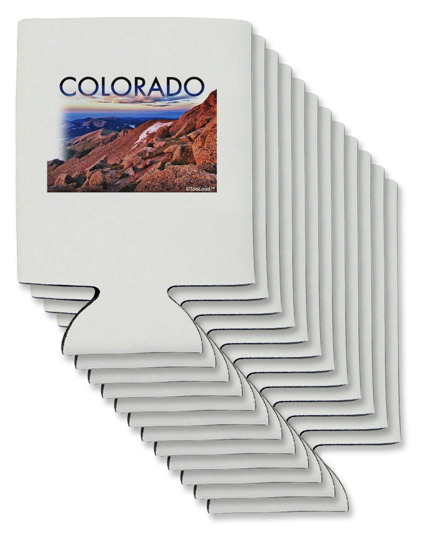 Colorado Mtn Sunset Cutout Can / Bottle Insulator Coolers-Can Coolie-TooLoud-12-Davson Sales