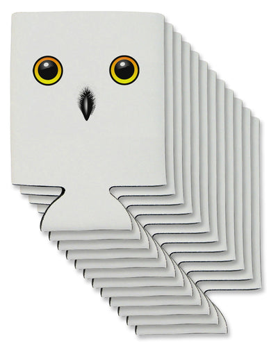 Cute Snowy Owl Face Can / Bottle Insulator Coolers-Can Coolie-TooLoud-12 Pieces-Davson Sales