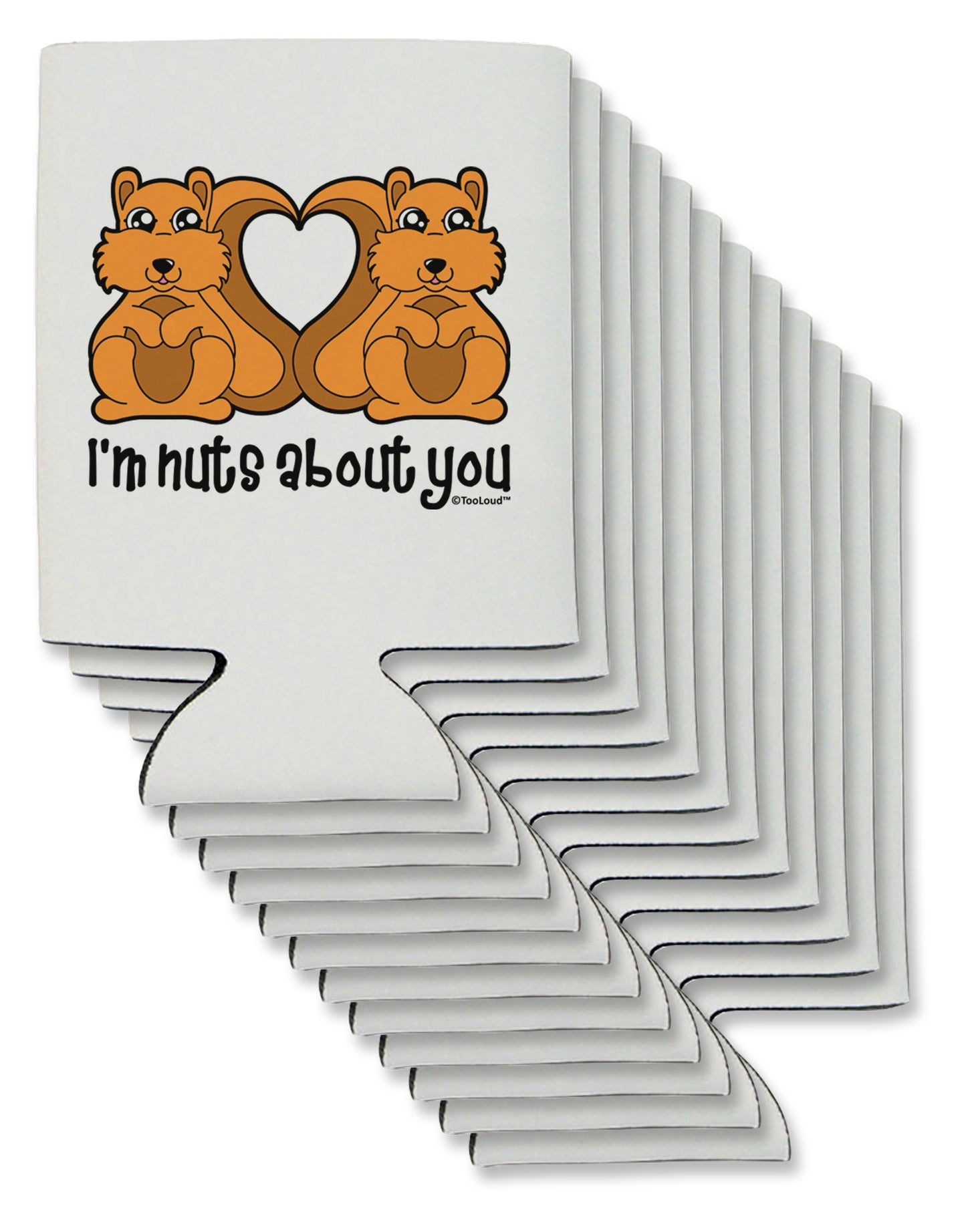 Cute Squirrels - I'm Nuts About You Can / Bottle Insulator Coolers by TooLoud-Can Coolie-TooLoud-12-Davson Sales