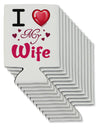 I Love Heart My Wife Can / Bottle Insulator Coolers-Can Coolie-TooLoud-12 Pieces-Davson Sales