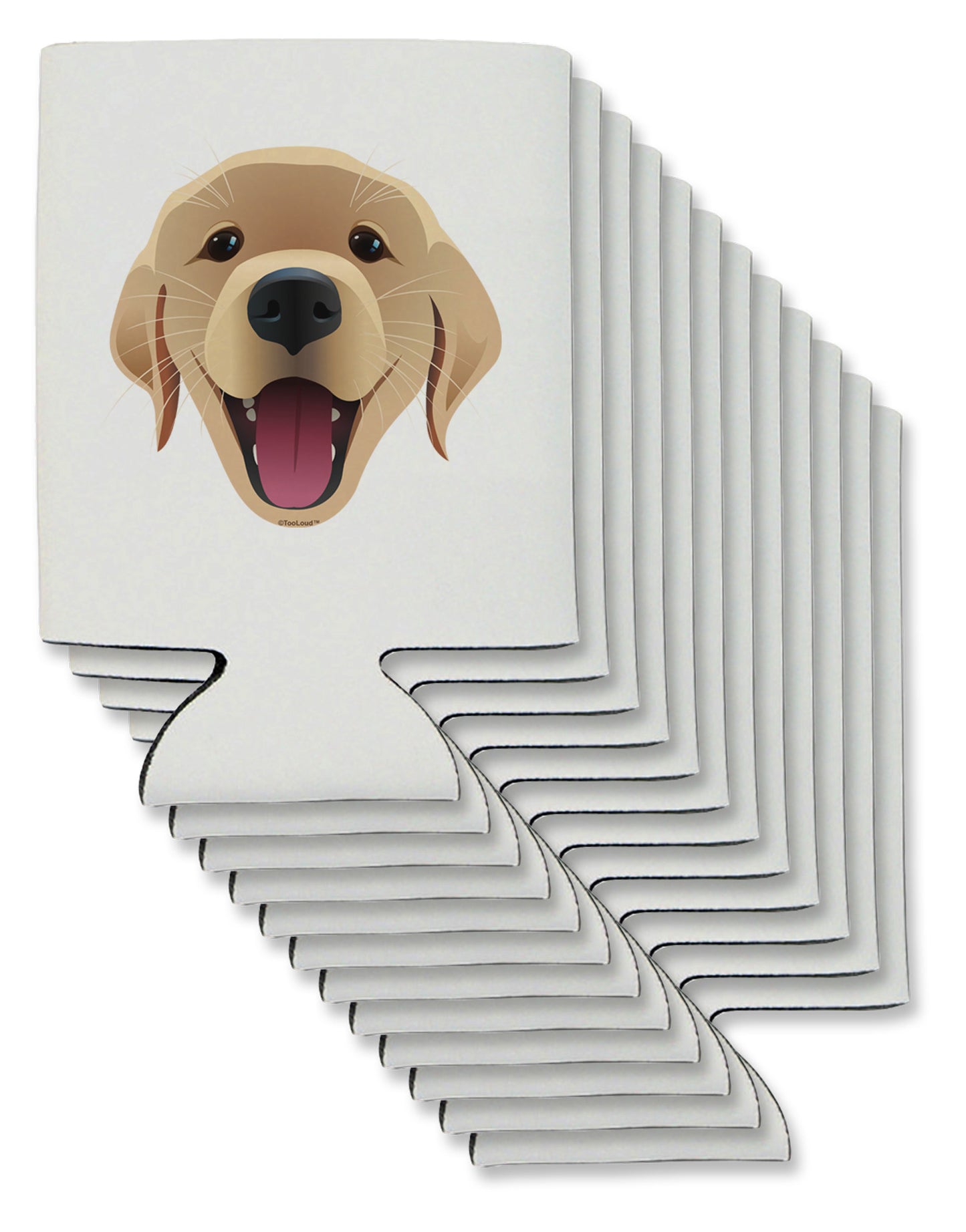 Cute Golden Retriever Puppy Face Can / Bottle Insulator Coolers-Can Coolie-TooLoud-12-Davson Sales