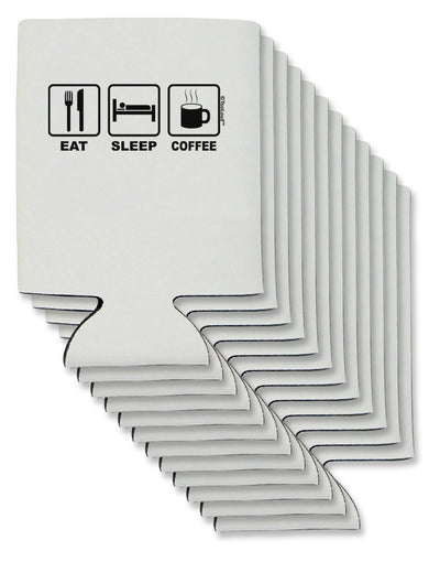 Eat Sleep Coffee Design Can / Bottle Insulator Coolers by TooLoud-Can Coolie-TooLoud-12-Davson Sales