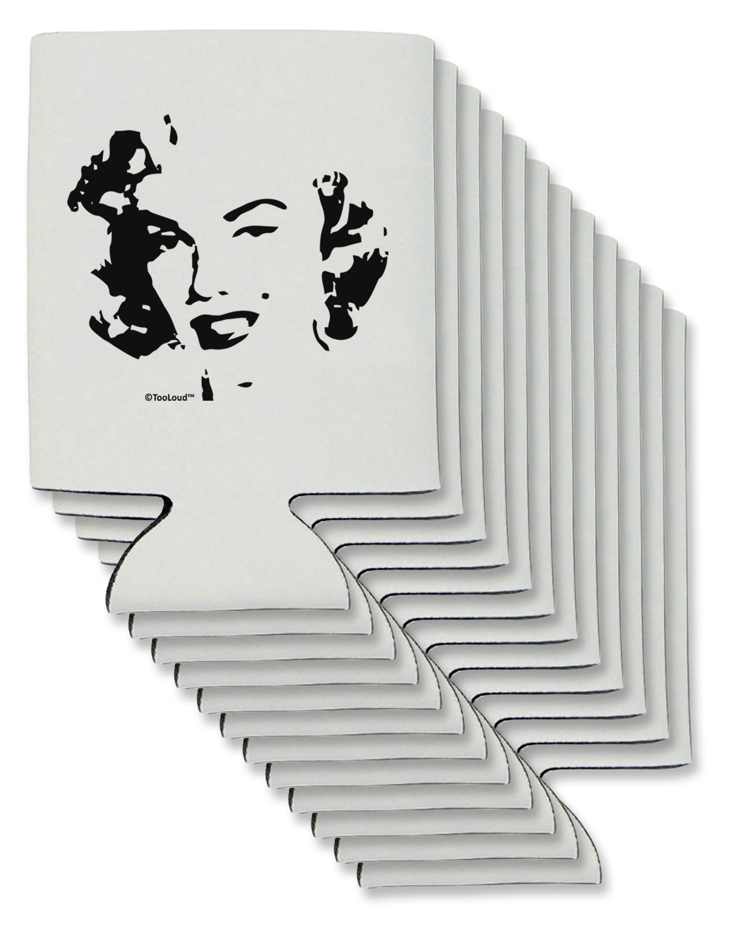 Marilyn Cutout Design Can / Bottle Insulator Coolers by TooLoud-Can Coolie-TooLoud-12-Davson Sales