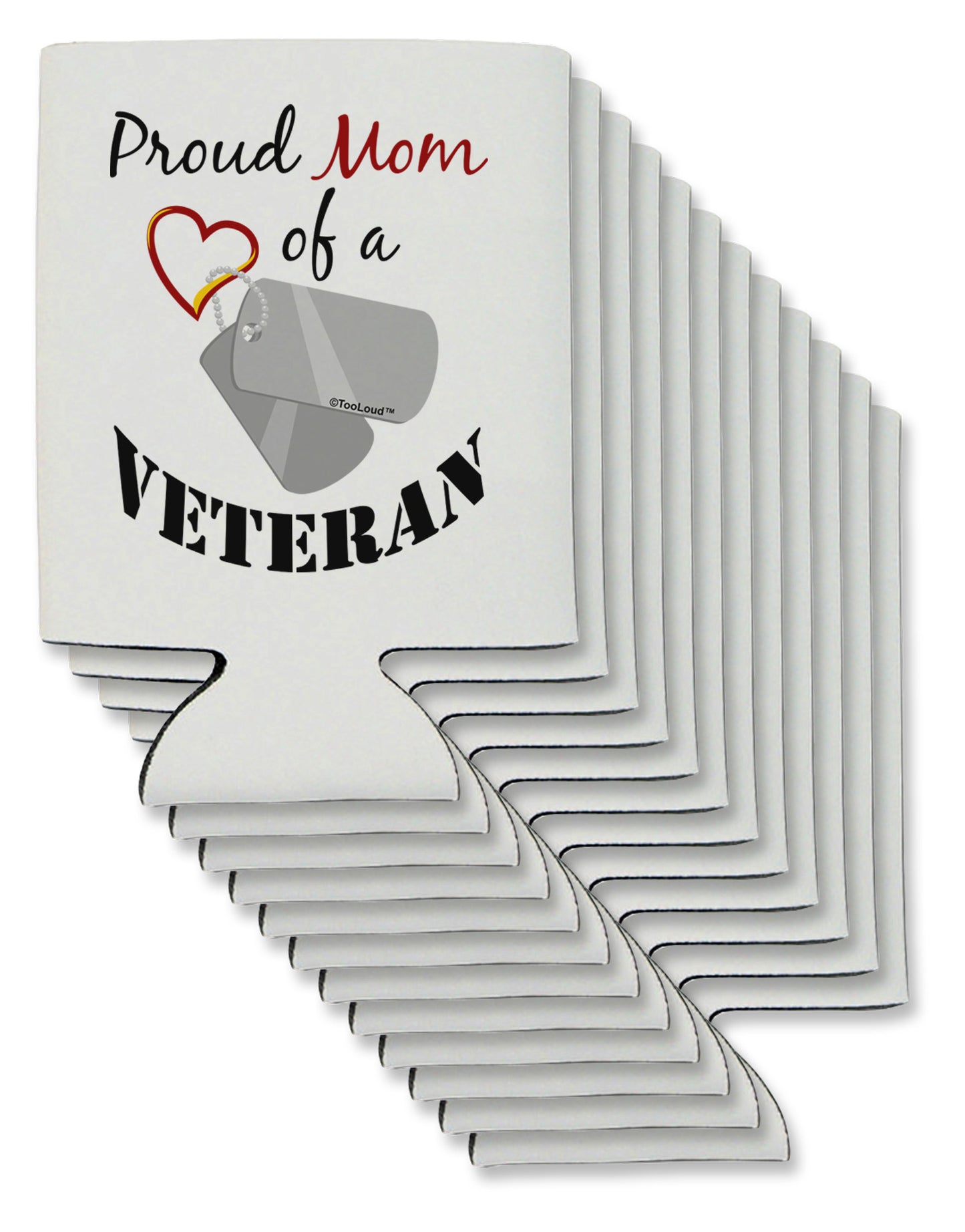 Mom of Veteran Can / Bottle Insulator Coolers-Can Coolie-TooLoud-12-Davson Sales