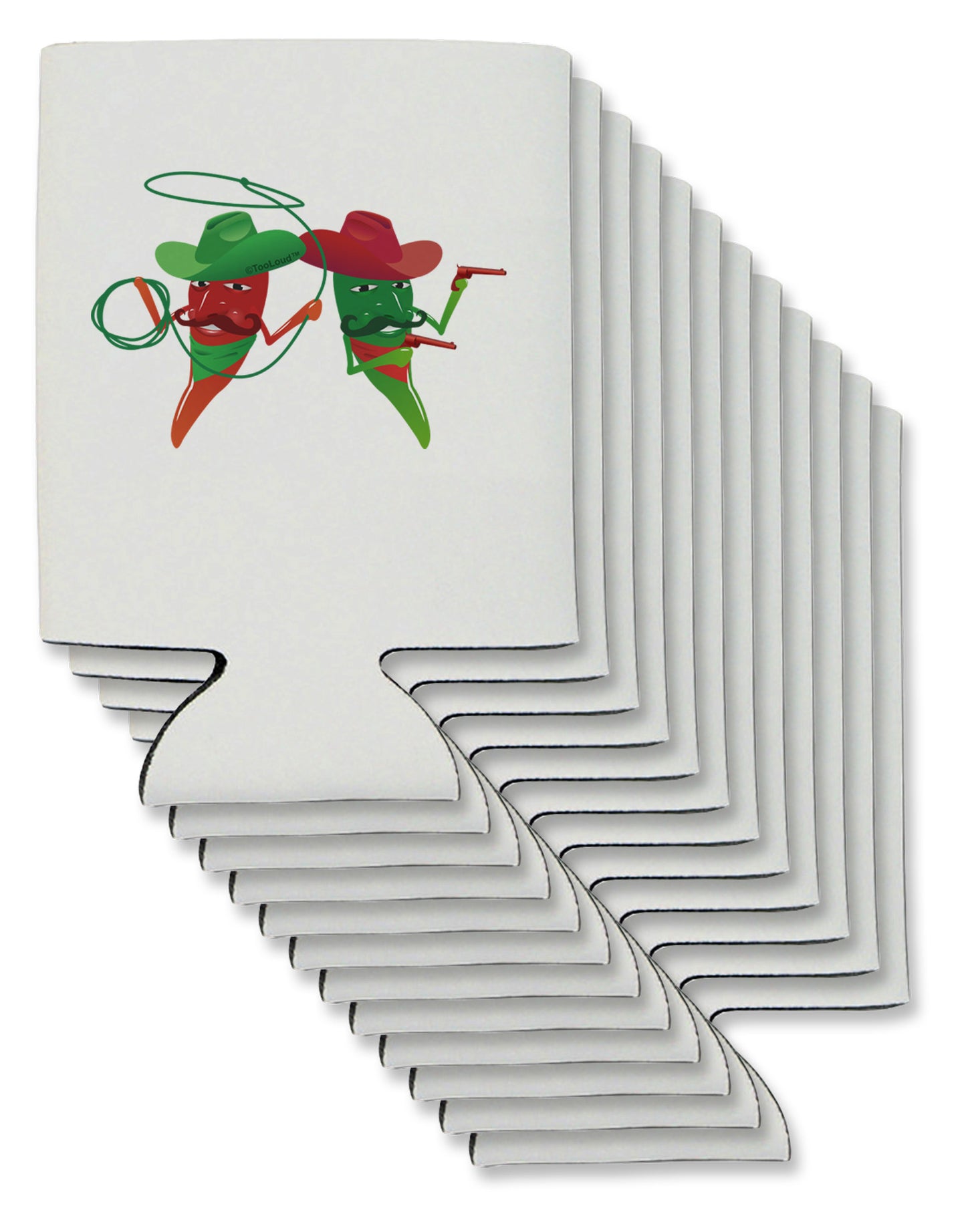 Cowboy Chili Peppers Can / Bottle Insulator Coolers-Can Coolie-TooLoud-12-Davson Sales