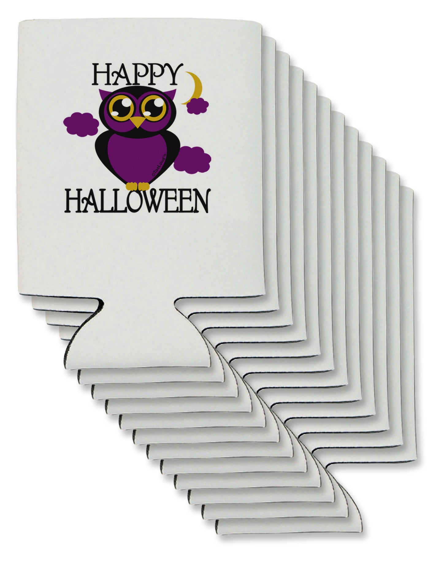 Owl Purple Text Can / Bottle Insulator Coolers-Can Coolie-TooLoud-12-Davson Sales