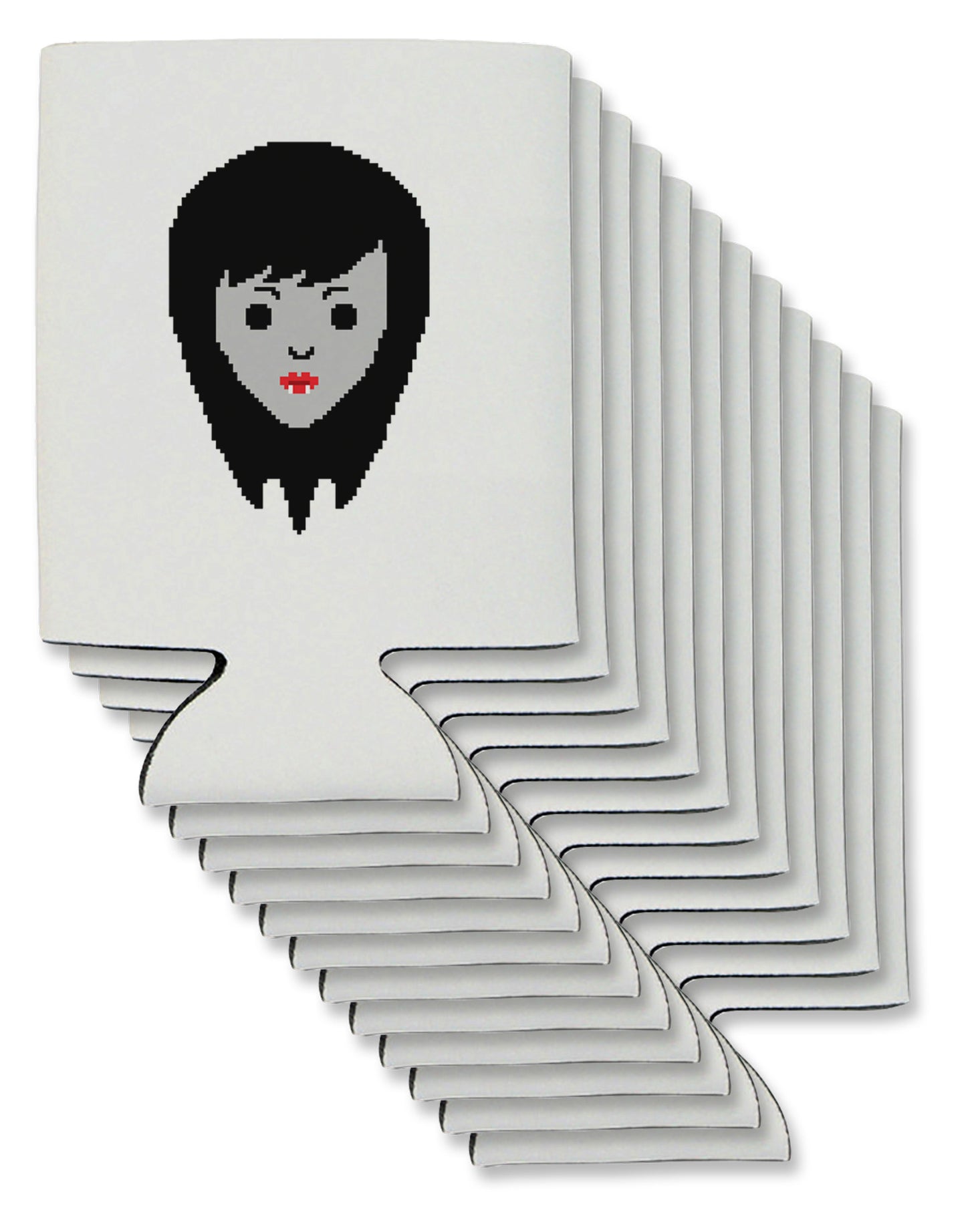 Cute Pixel Vampire Female Can / Bottle Insulator Coolers-Can Coolie-TooLoud-12 Pieces-Davson Sales