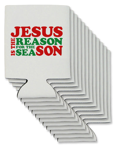 Jesus is the Reason for the Season Christmas Can / Bottle Insulator Coolers-Can Coolie-TooLoud-12 Pieces-Davson Sales