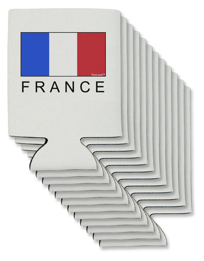 French Flag - France Text Can / Bottle Insulator Coolers by TooLoud-Can Coolie-TooLoud-12-Davson Sales