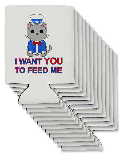 Patriotic Cat I Want You Can / Bottle Insulator Coolers by TooLoud-Can Coolie-TooLoud-12-Davson Sales