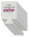 I Like Cooking With Wine Can / Bottle Insulator Coolers by TooLoud-Can Coolie-TooLoud-12-Davson Sales