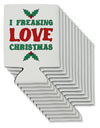 I F-ing Love Christmas Funny Can / Bottle Insulator Coolers-Can Coolie-TooLoud-12 Pieces-Davson Sales