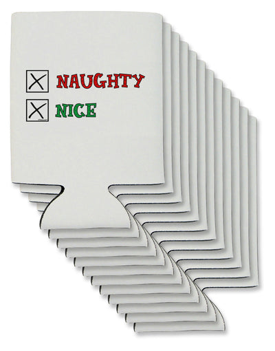 Naughty or Nice Christmas - Naughty and Nice Can / Bottle Insulator Coolers-Can Coolie-TooLoud-12 Pieces-Davson Sales