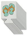 Striped Flip Flops - Teal and Orange Can / Bottle Insulator Coolers-Can Coolie-TooLoud-12-Davson Sales