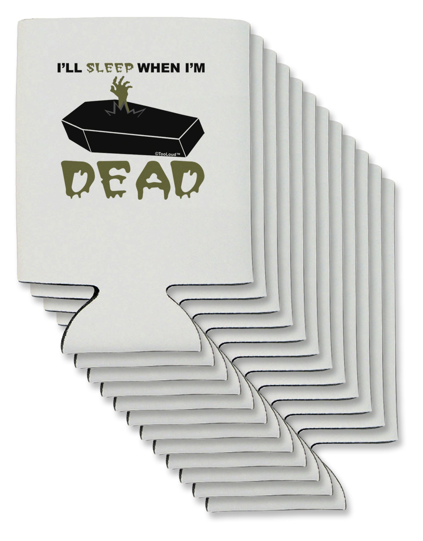 Sleep When Dead Coffin Can / Bottle Insulator Coolers-Can Coolie-TooLoud-12-Davson Sales