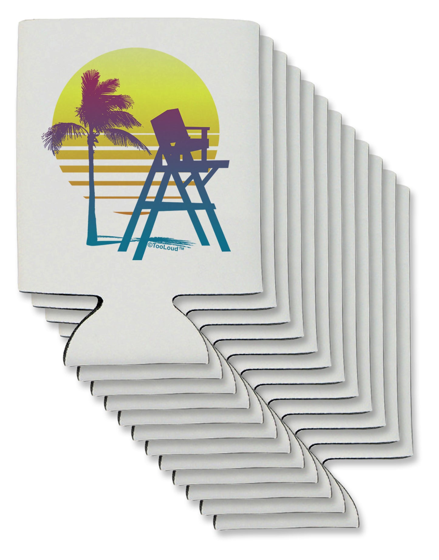 LA Beach Silhouette Letters Can / Bottle Insulator Coolers-Can Coolie-TooLoud-12-Davson Sales