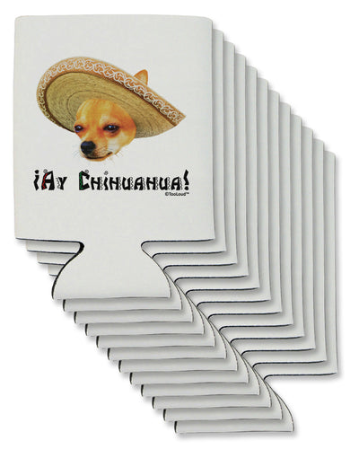 Chihuahua Dog with Sombrero - Ay Chihuahua Can / Bottle Insulator Coolers by TooLoud-Can Coolie-TooLoud-12-Davson Sales