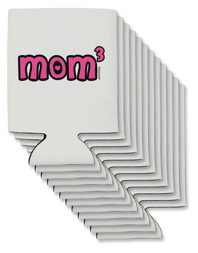 Mom Cubed - Cute Mom of Three Design Can / Bottle Insulator Coolers by TooLoud-Can Coolie-TooLoud-12-Davson Sales