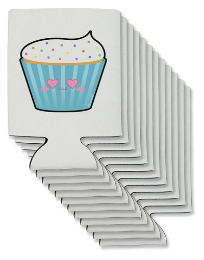 Cute Cupcake with Sprinkles - Heart Eyes Can / Bottle Insulator Coolers by TooLoud-Can Coolie-TooLoud-12-Davson Sales