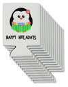 Happy Huladays Holiday Penguin - Christmas Can / Bottle Insulator Coolers-Can Coolie-TooLoud-12 Pieces-Davson Sales