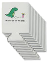 My T-Rex Ate Your Stick Family - Color Can / Bottle Insulator Coolers by TooLoud-Can Coolie-TooLoud-12-Davson Sales