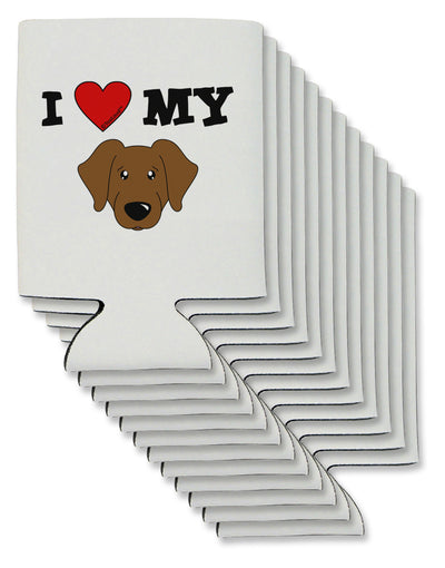 I Heart My - Cute Chocolate Labrador Retriever Dog Can / Bottle Insulator Coolers by TooLoud-Can Coolie-TooLoud-12-Davson Sales