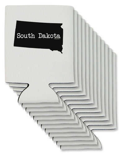 South Dakota - United States Shape Can / Bottle Insulator Coolers by TooLoud-Can Coolie-TooLoud-12-Davson Sales