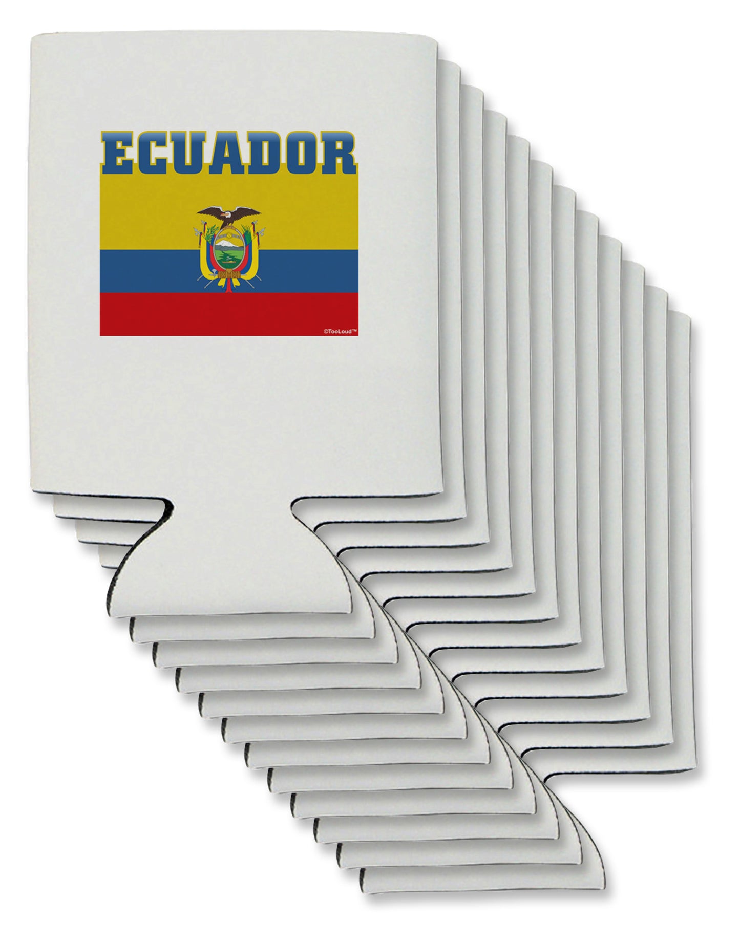Ecuador Flag Can / Bottle Insulator Coolers-Can Coolie-TooLoud-12-Davson Sales
