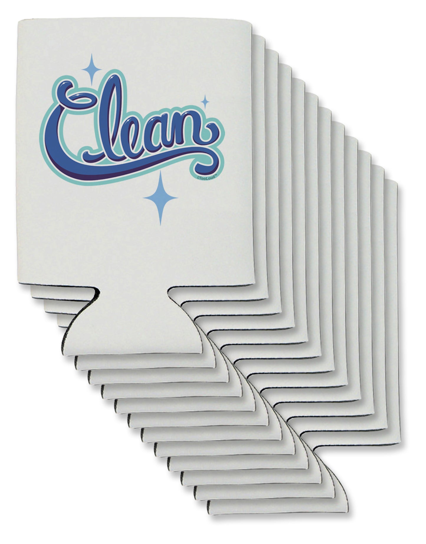Clean Text Can / Bottle Insulator Coolers-Can Coolie-TooLoud-12-Davson Sales