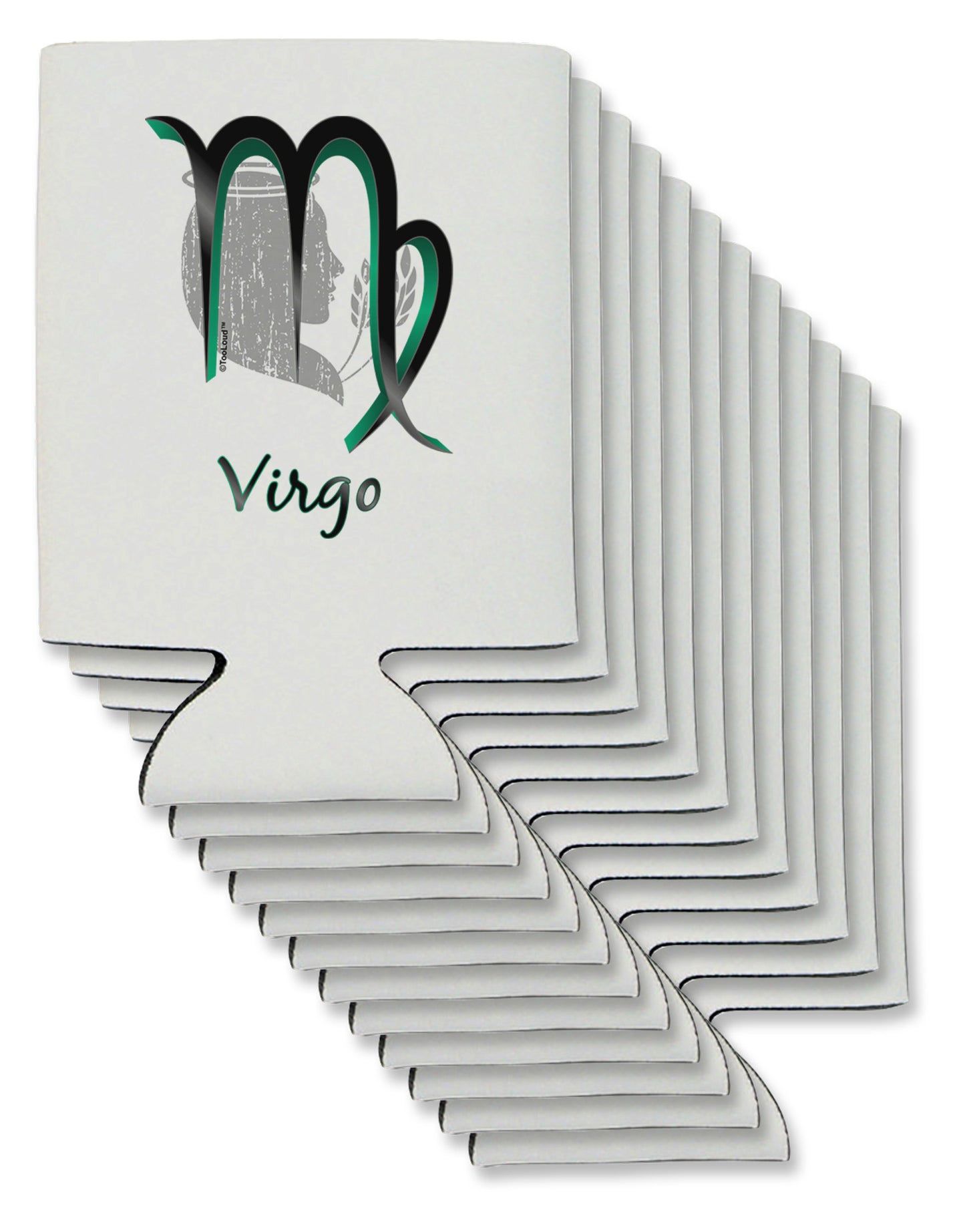TooLoud Virgo Symbol Can / Bottle Insulator Coolers-Can Coolie-TooLoud-12-Davson Sales