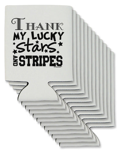 Thank My Lucky Stars and Stripes Can / Bottle Insulator Coolers by TooLoud-Can Coolie-TooLoud-12-Davson Sales