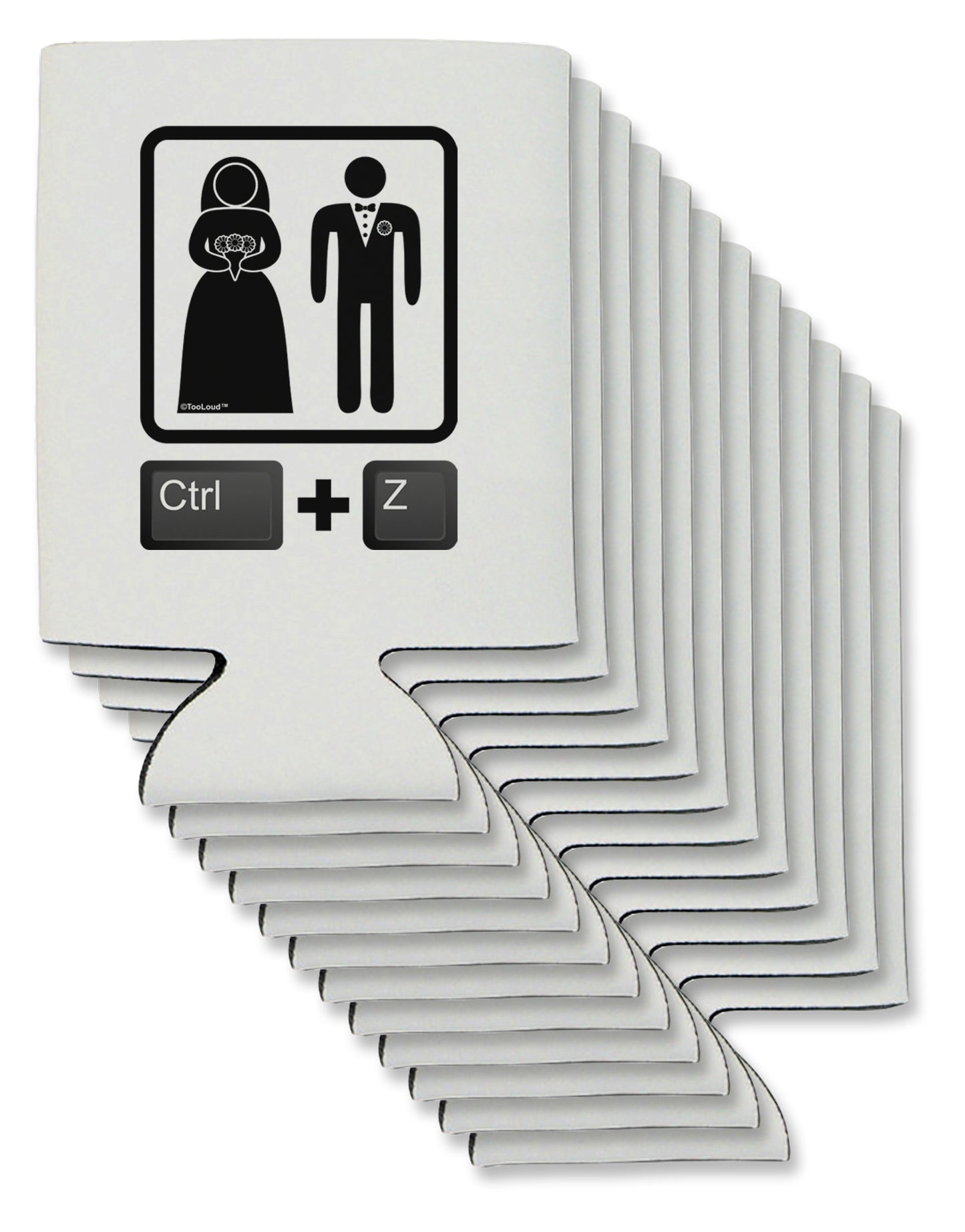 Ctrl Z - Marriage Can / Bottle Insulator Coolers-Can Coolie-TooLoud-12-Davson Sales