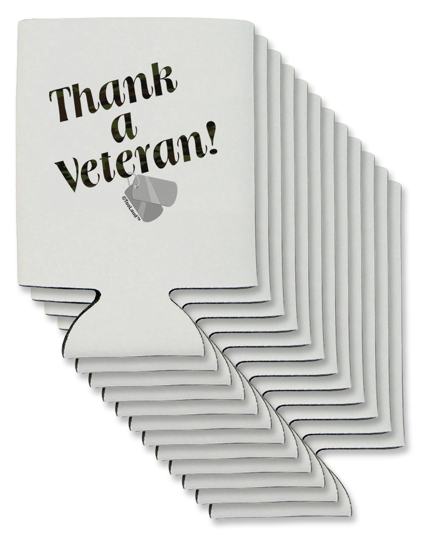 Thank A Veteran Can / Bottle Insulator Coolers-Can Coolie-TooLoud-12-Davson Sales