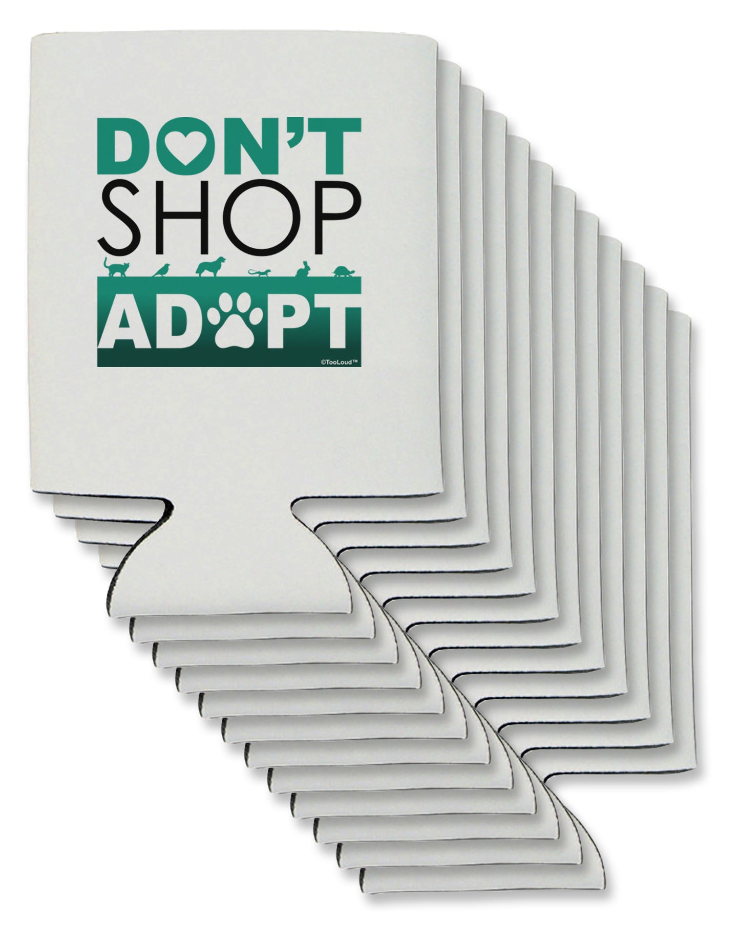 Don't Shop Adopt Can / Bottle Insulator Coolers-Can Coolie-TooLoud-12-Davson Sales