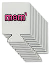 Mom to the Fourth Power - Cute Mom of 4 Design Can / Bottle Insulator Coolers by TooLoud-Can Coolie-TooLoud-12-Davson Sales