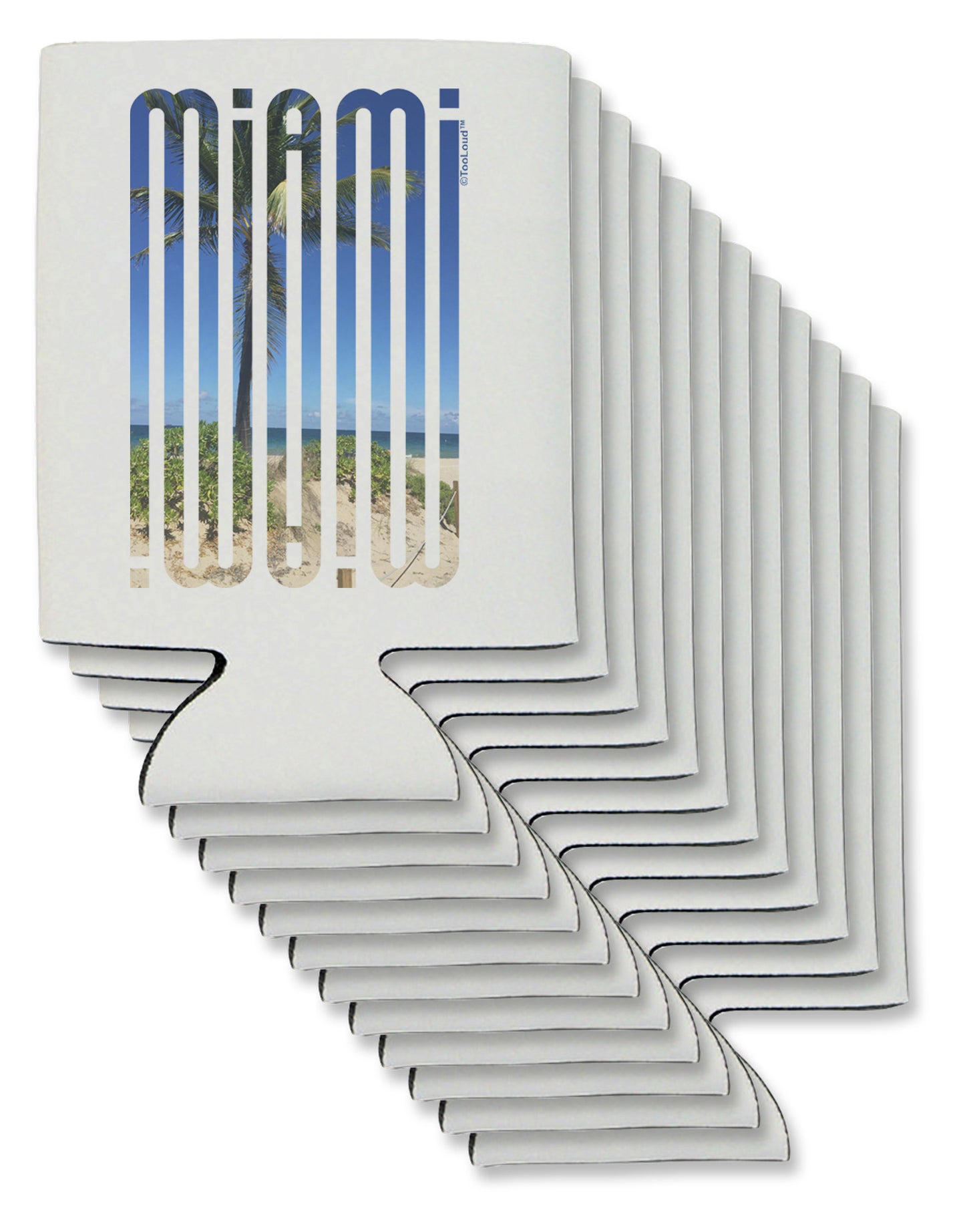 Miami Beach View Mirage Can / Bottle Insulator Coolers-Can Coolie-TooLoud-12-Davson Sales