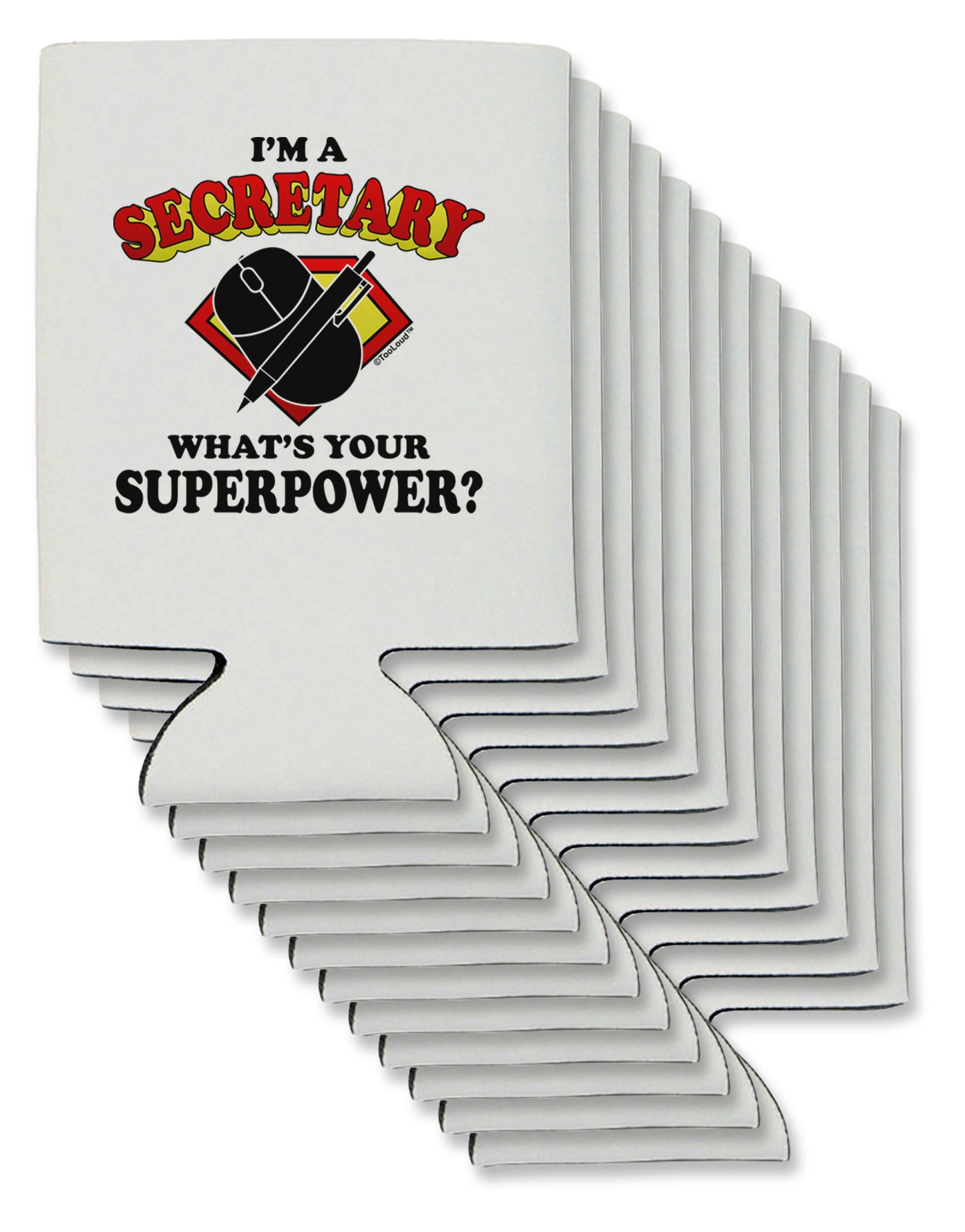Secretary - Superpower Can / Bottle Insulator Coolers-Can Coolie-TooLoud-12-Davson Sales