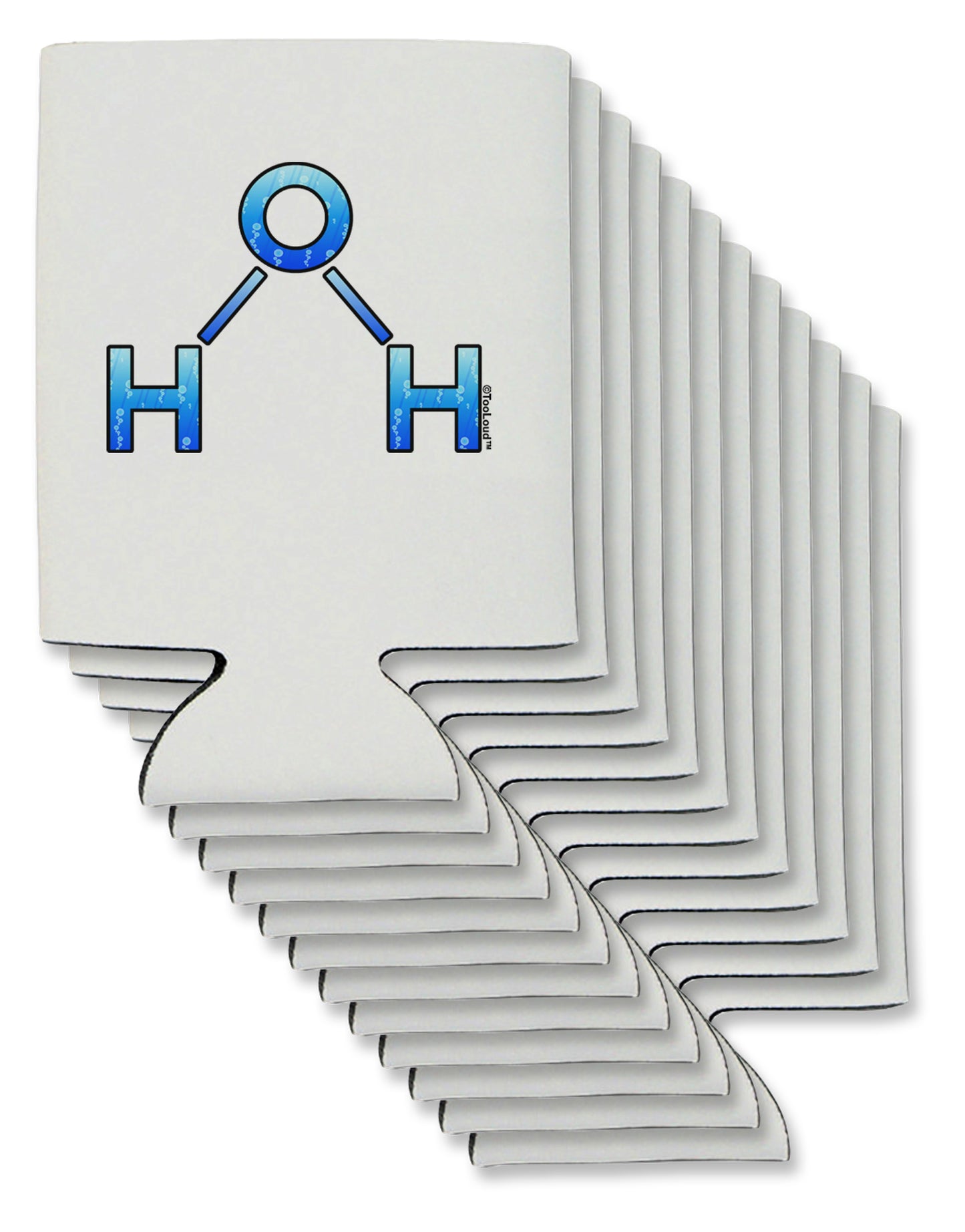 Water Molecule Can / Bottle Insulator Coolers by TooLoud-Can Coolie-TooLoud-12-Davson Sales