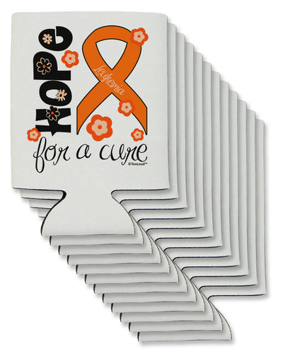 Hope for a Cure - Orange Ribbon Leukemia - Flowers Can / Bottle Insulator Coolers-Can Coolie-TooLoud-12-Davson Sales