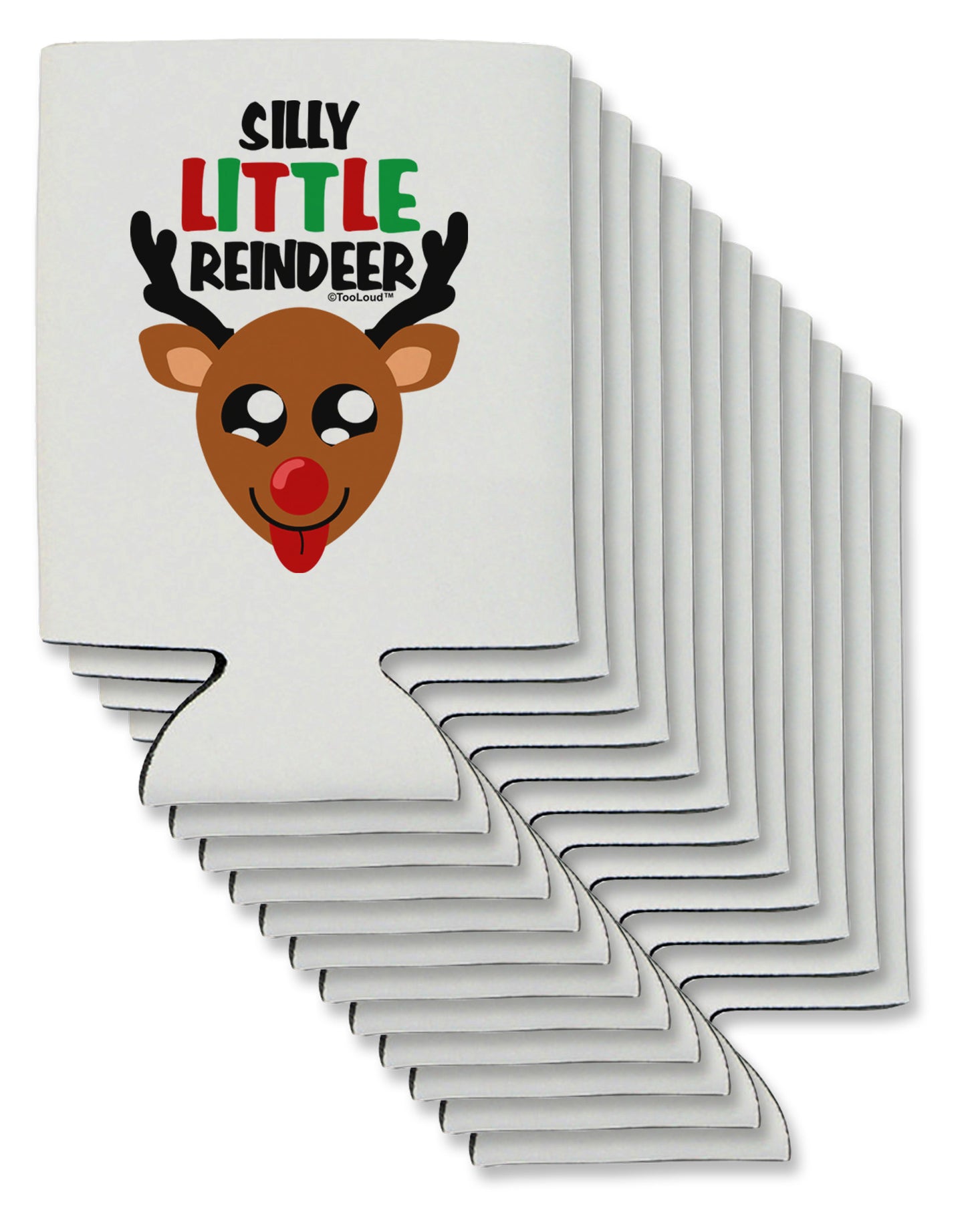 Silly Little Reindeer Matching Deer Can / Bottle Insulator Coolers-Can Coolie-TooLoud-12-Davson Sales