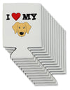 I Heart My - Cute Golden Retriever Dog Can / Bottle Insulator Coolers by TooLoud-Can Coolie-TooLoud-12-Davson Sales