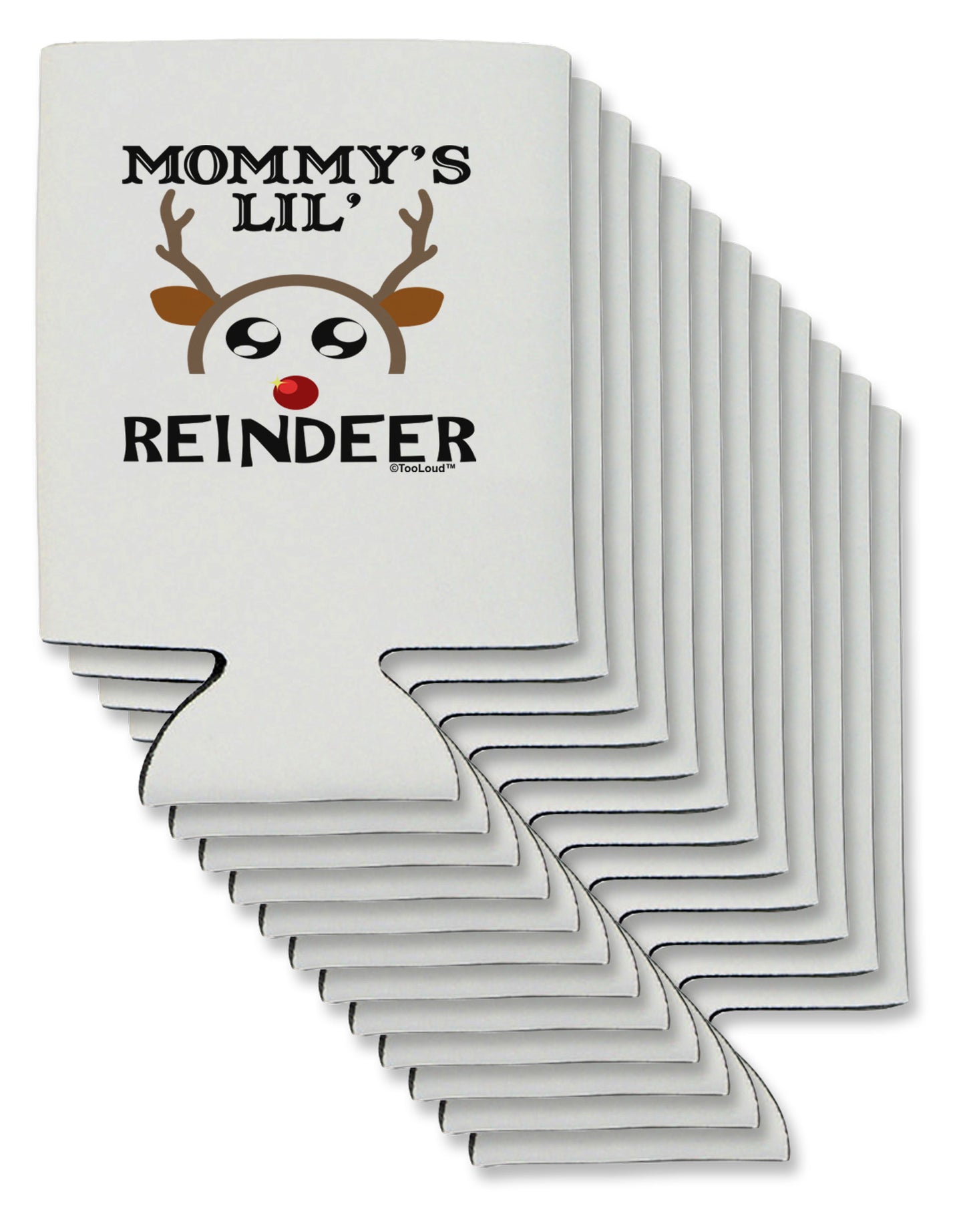 Mommy's Lil Reindeer Boy Can / Bottle Insulator Coolers-Can Coolie-TooLoud-12-Davson Sales