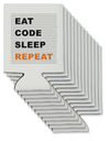 Eat Sleep Code Repeat Can / Bottle Insulator Coolers by TooLoud-Can Coolie-TooLoud-12-Davson Sales