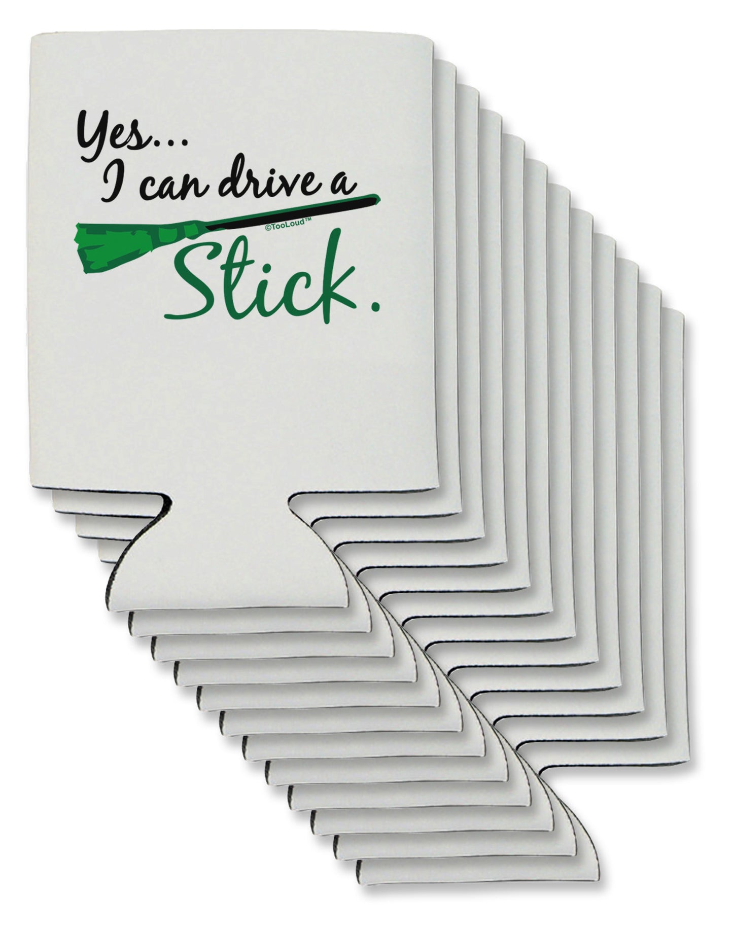 Drive Stick Green Can / Bottle Insulator Coolers-Can Coolie-TooLoud-12-Davson Sales