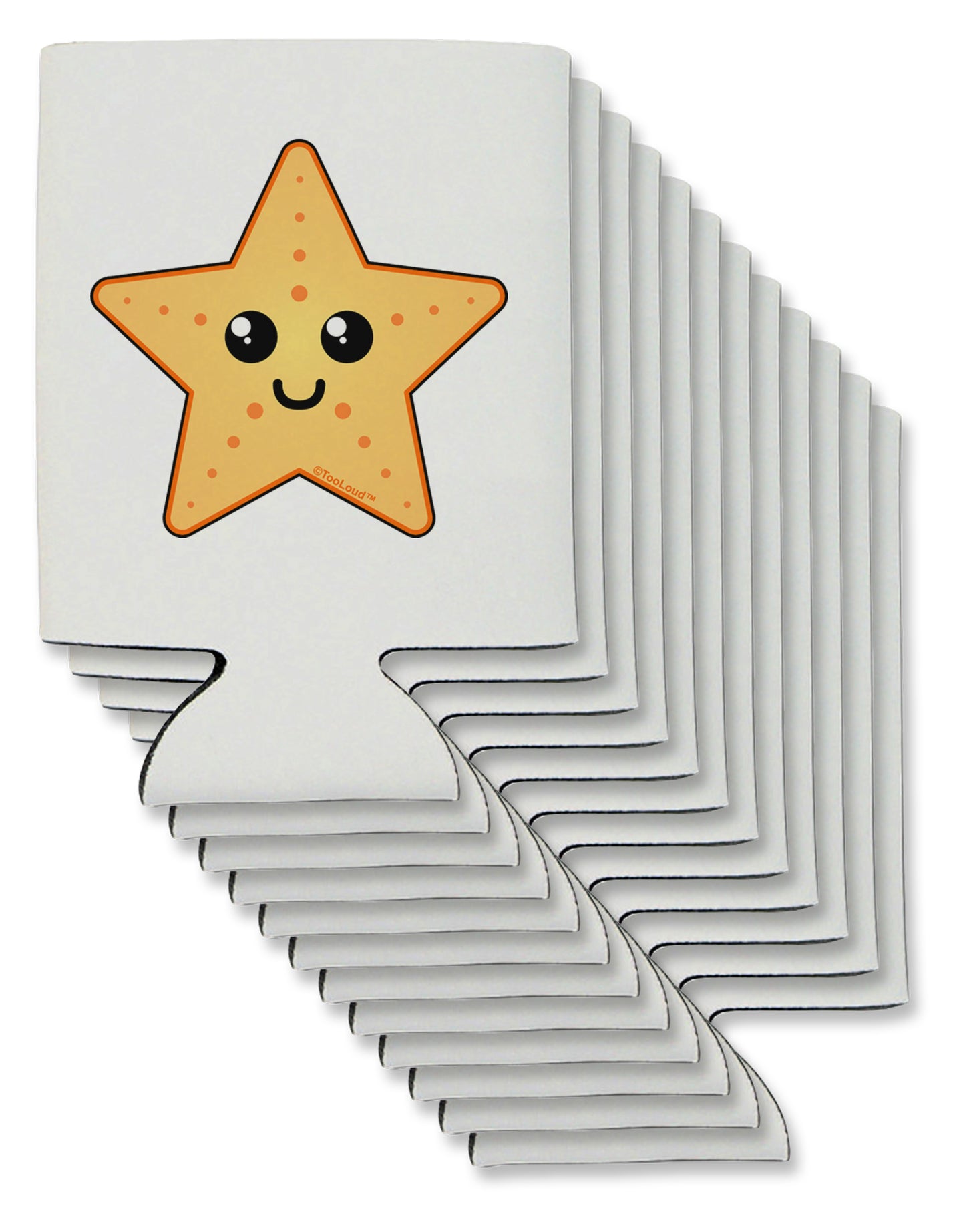 Cute Starfish Can / Bottle Insulator Coolers by TooLoud-Can Coolie-TooLoud-12-Davson Sales