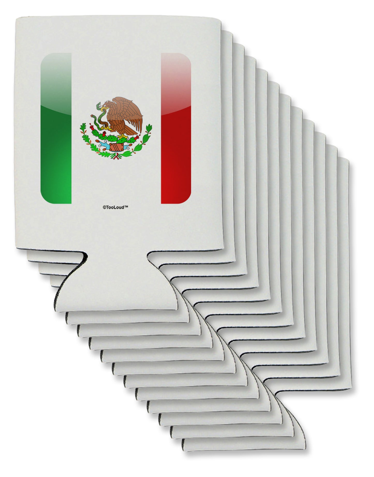 Mexican Flag App Icon Can / Bottle Insulator Coolers by TooLoud-Can Coolie-TooLoud-12-Davson Sales